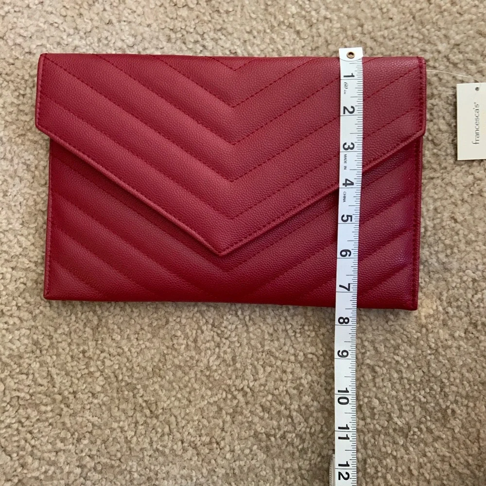 NWT Francescas Quilted Envelope Clutch with Chain